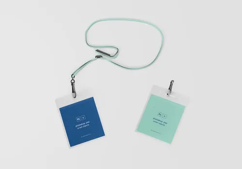 工作证样图贴图展示样机模版 ID Lanyard Mockup