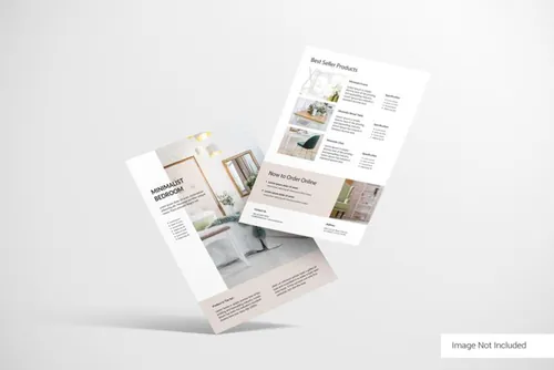 高品质简约画册小册子手册设计展示样机PSD模板 Brochure template