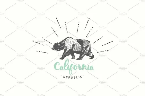 California Republic , vintage emblem