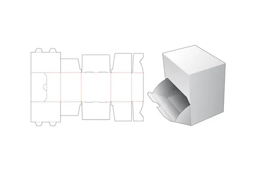 可打开的包装盒设计模切图刀模图EPS矢量模板 Openable box die cut template