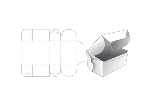 包装设计模切图刀模图EPS矢量模板 Box cut out template , die cut template design