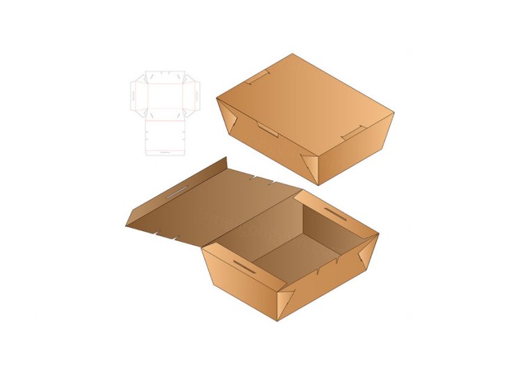 包装设计模切图刀模图EPS矢量模板 Box cut out template , die cut template design