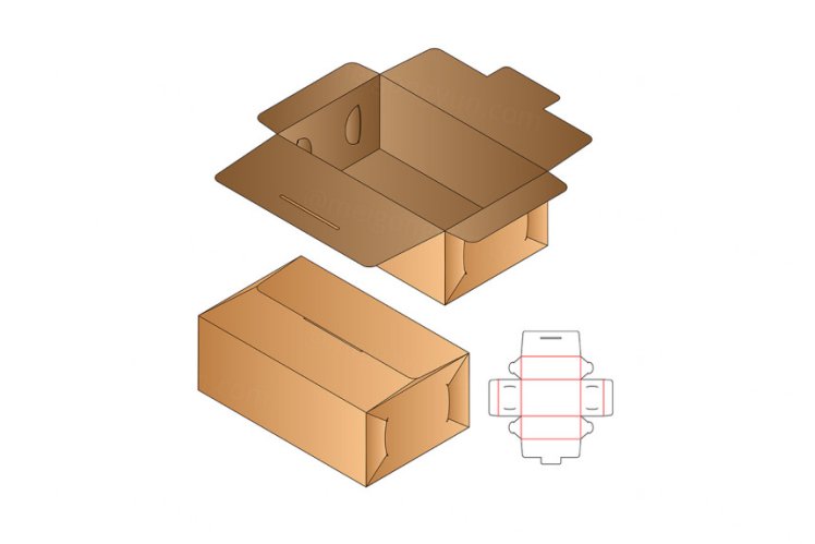 包装设计模切图刀模图EPS矢量模板 Box cut out template , die cut template design