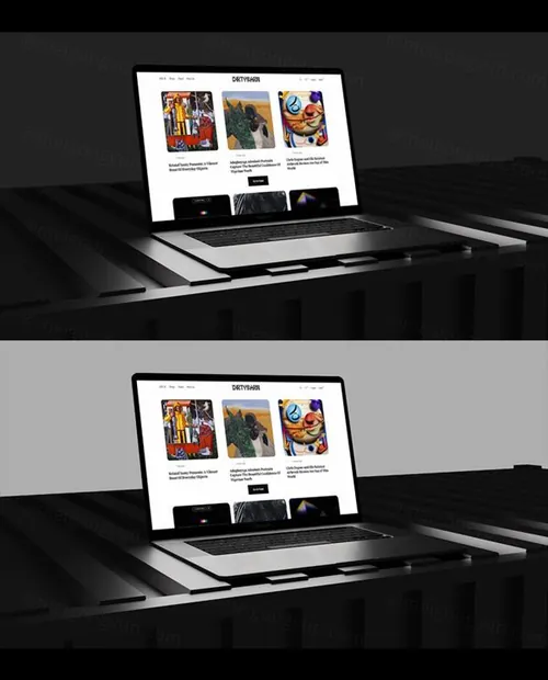 高质量苹果笔记本网页设计贴图展示样机模板 16″ M1 Ma