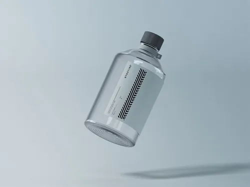 透明玻璃药瓶医药包装设计提案样机PSD模板 Clear Glass Medical Bottle Mockup