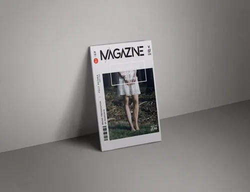 书籍杂志封面模型PSD贴图模板Psd Magazine Mockup Cover