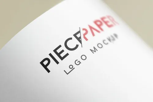 纸质印刷效果徽标logo贴图PSD模板Paper Logo Mock-Up Template