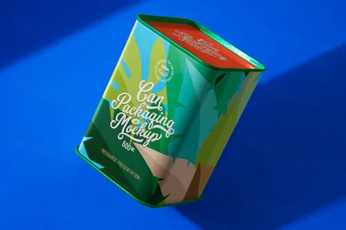 高质量锡罐包装设计提案展示样机模板 Packaging Ti