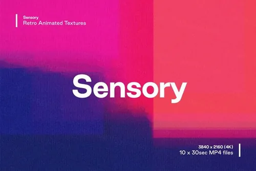 VHS复古故障颗粒动画纹理高清视频图片素材 Sensory
