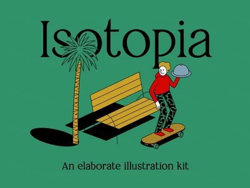 200+高质量创意等距视角抽象矢量插画素材 Isotopia