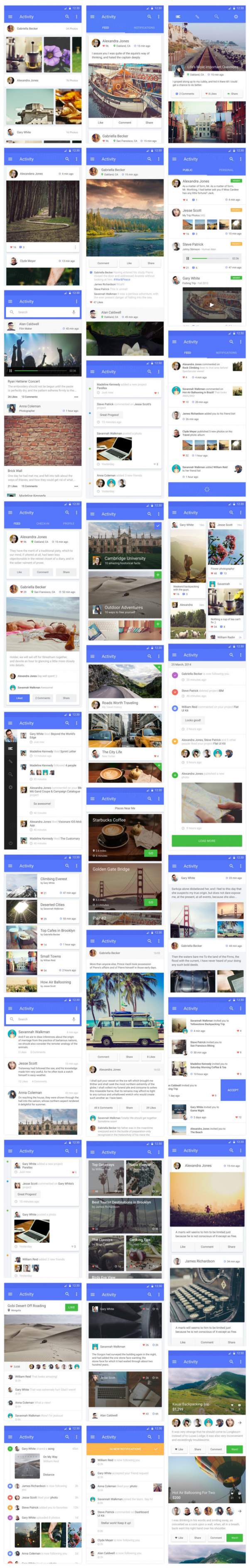 最完整的 Material Design UI 套装 PSD