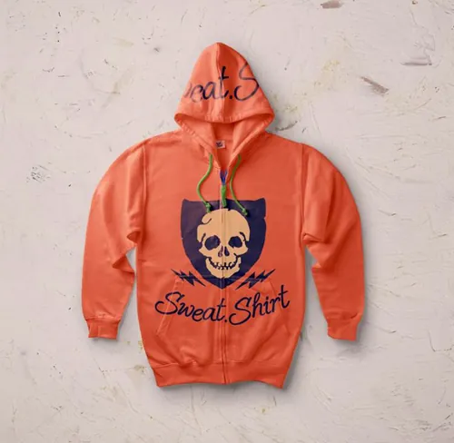 运动衫系列的psd拉链帽衫运动衫样机 Psd Zipper Hoodie Mockup