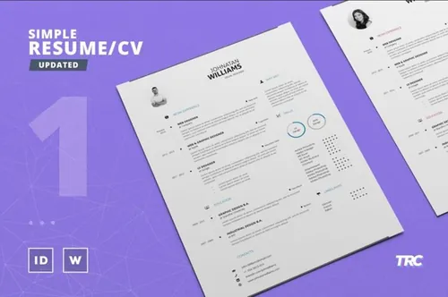 简约的简历模板 Simple ResumeCv Template Volume 1
