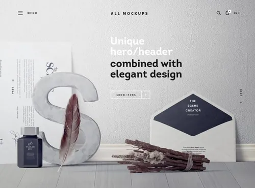 信封场景样机PSD模板 Stylish Scene Envelope Mockup Front View