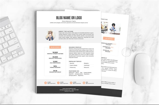 高端简历模板 Media Kit Template No.1