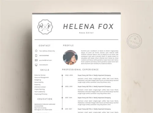 清晰的简历模板 Resume Template  Clarity