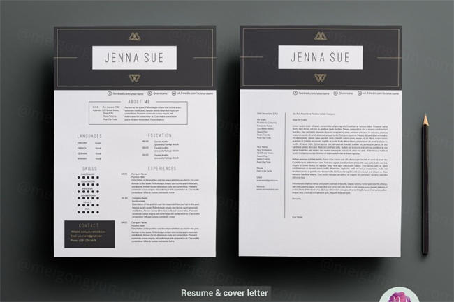 专业个人简历模板 CV template , cover letter template