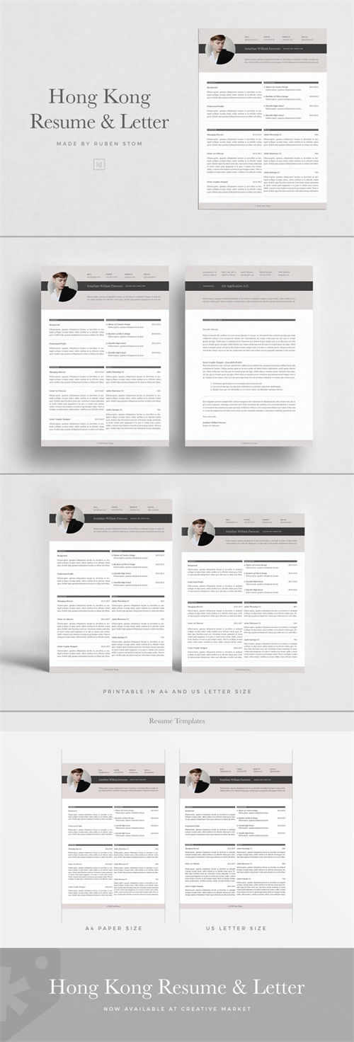 相关简历封面模板 Hong Kong Resume amp;amp; Covering Letter