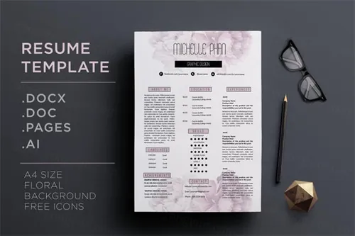 时尚简历模板 CV template   cover letter template
