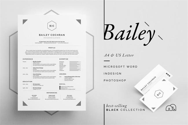 商业简历模板 Bailey – Resume CV