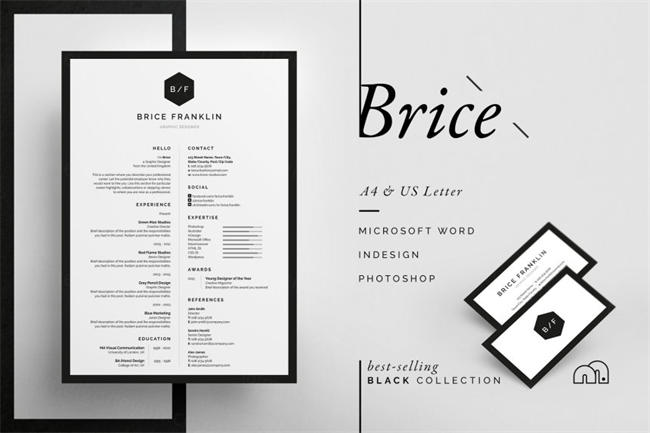 高端简历模板 Brice – Resume CV