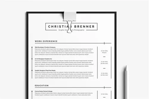 干净专业的简历模板 Clean CV With Cover Letter