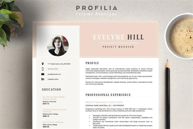 专业的简历模板下载 Word Resume amp;amp; Cover letter Template