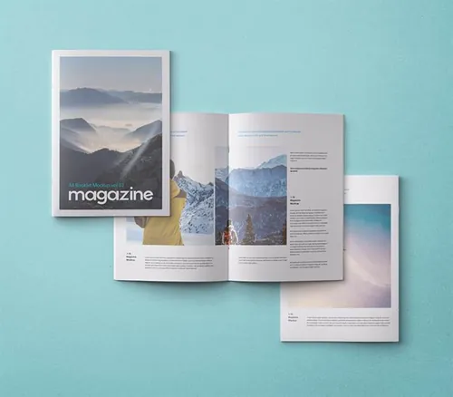 杂志小册子样机 A4 Psd Magazine Booklet Mockup Vol3