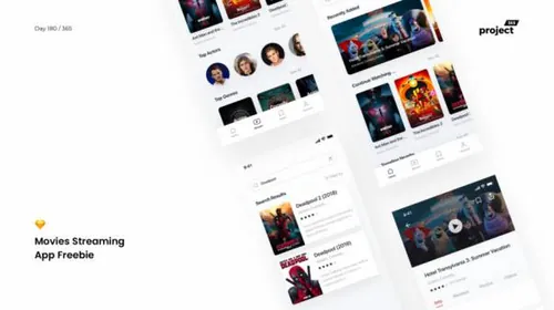 在线电影移动应用APP界面设计 Movies Streaming App 每日U