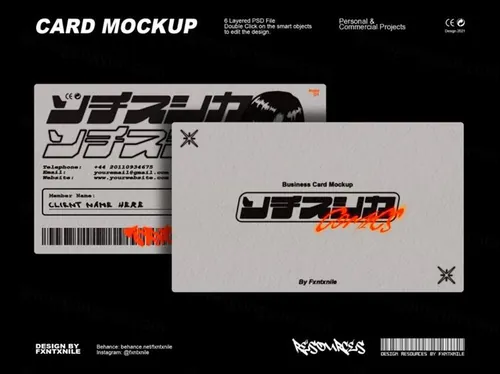 高端品牌名片设计贴图提案样机模板 Business Card Mockup