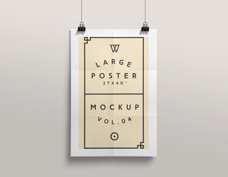 活页夹式海报展示贴图PSD模板Psd Poster Mockup Presentation