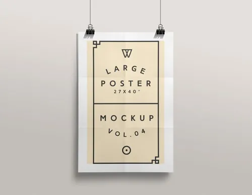 活页夹式海报展示贴图PSD模板Psd Poster Mockup Presentation