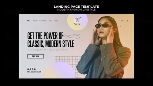 欧美简约现代时尚服装宣传海报PSD模板 Modern fashion lifestyle template