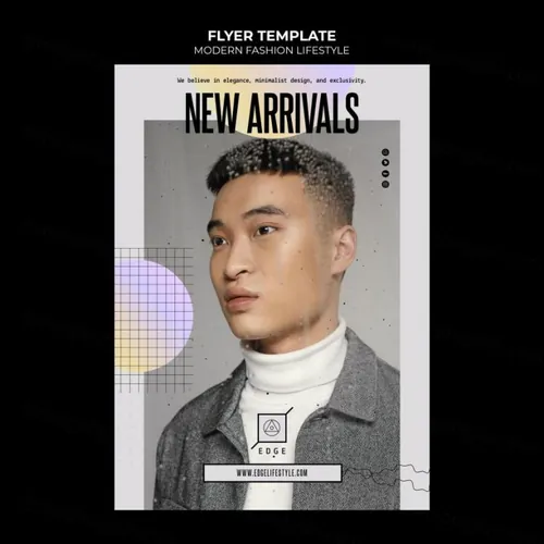 欧美简约现代时尚服装网站宣传单海报PSD模板  Modern fashion lifestyle template