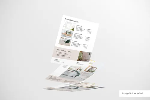 高品质简约画册小册子手册设计展示样机PSD模板 Brochure template