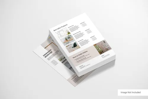 高品质简约画册小册子手册设计展示样机PSD模板 Brochure template