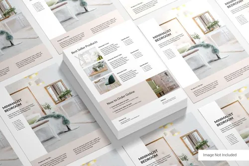 高品质简约画册小册子手册设计展示样机PSD模板 Brochure template