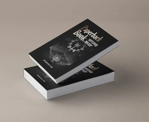 一个新的透视平装psd书籍样机 Paperback Psd Book Mockup Vol4