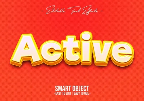 促销活动立体字主题字特效PS文本样式模板素材 Active text style effect