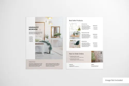 高品质简约画册小册子手册设计展示样机PSD模板 Brochure template