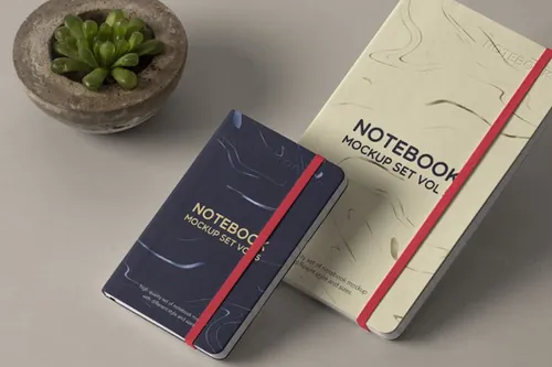 悬浮状态下的笔记本样机 Psd Notebook Mockup Set Vol 5