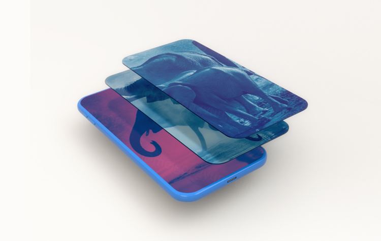 智能手机多层透视UI概念展示样机素材 Smartphone Multiscreen Perspective Mockup