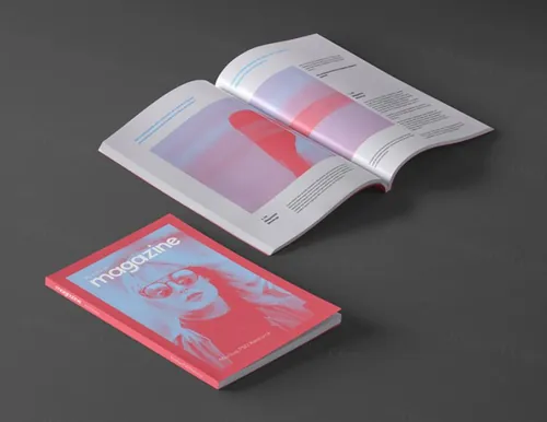 透视psd杂志样机模板 Psd Magazine Mockup Template A5