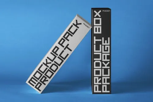 经典的psd盒子包装样机 Psd Product Packaging Box Mockup 2