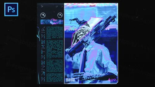 未来派酸性艺术音乐封面PSD设计模板 AEPHEMERIAL - Futuristic Cover Art 2