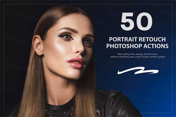 50款高级感人像修饰PS调色动作 Portrait Retouch P