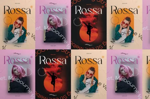 现代潮流几何形状装饰海报设计PSD模板 Modern A3