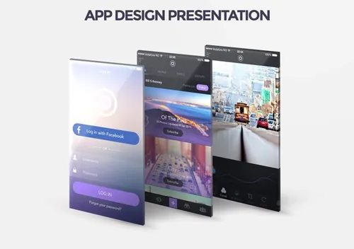 APP应用程序展示PSD贴图模板App Design Presentation Mockup