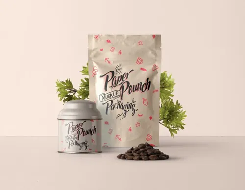 无尘纸psd站立式样袋样机 Psd Stand Up Pouch Mockup