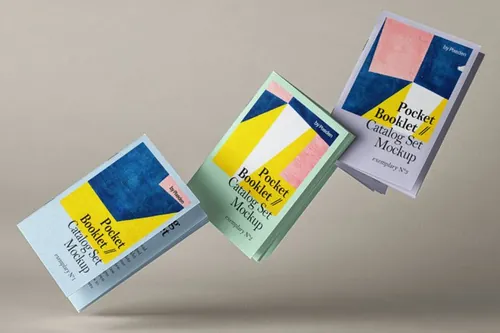 漂浮的目录Psd小册子样机集 Catalog Psd Booklet Mockup Set
